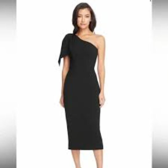 Dress the Population Dresses & Skirts - 12 - NWOT DRESS THE POPULATION TIFFANY ONE-SHOULDER MIDI DRESS